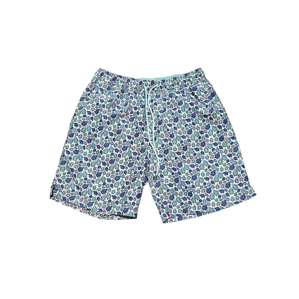 Peter Millar Seaside Collection Shelly Turtle Swim Trunks Men's L 7